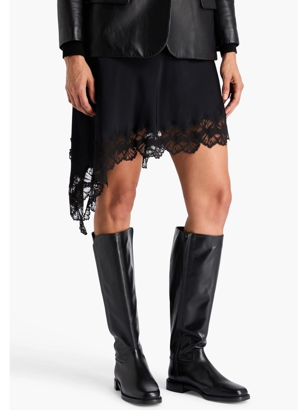 STUART WEITZMAN
Leather Square-Toe Knee-High Boots